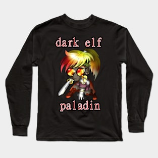 chibi dark elf paladin Long Sleeve T-Shirt